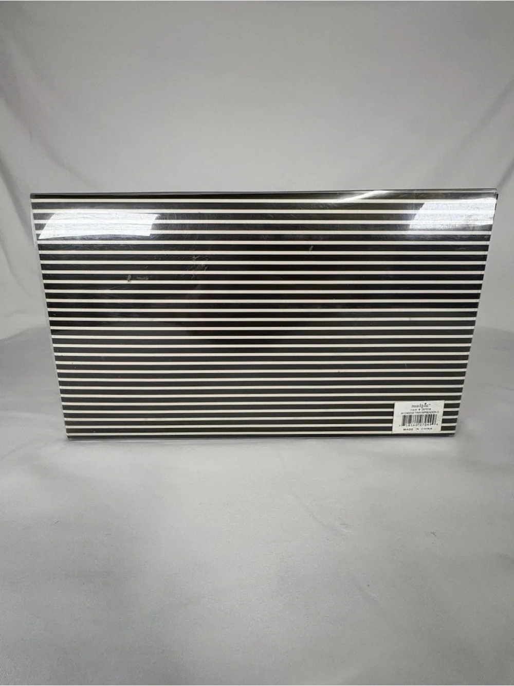 Mud Pie Black and White Striped Gift Box